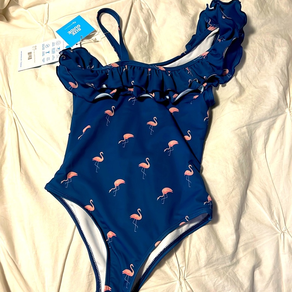 New with tags NWT flamingo bathing suit 10 swim!